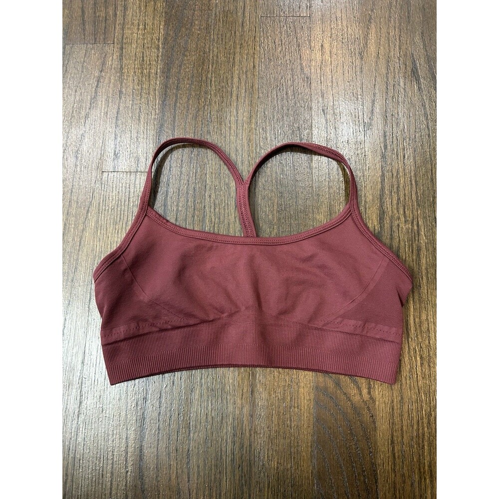 AYBL Empower Seamless Sports Bra Size Small Maroon Athleisure Workout Sporty